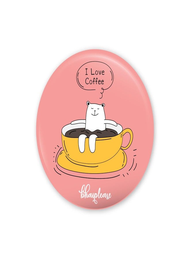 Bhai Please Bear In Cup Pin Badges | 44mm Round Shaped Pin- Badge | Pin-Back Button Badge | Gift for Birthday, Events (Pack of 5) - Image 1